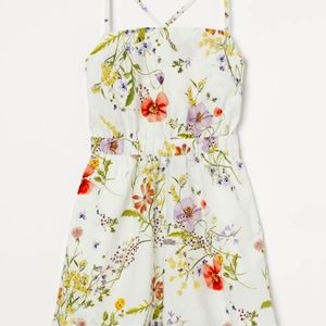 Linen Blend Floral Romper